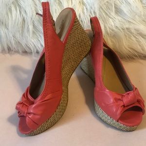 Coral Wedge Sandals